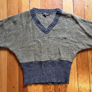 Iperico Made In Italy Women Large Striped Half Dolman Sleeve Sweater Boho